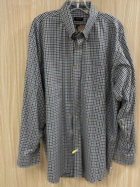 Overton white checkered shirt size XL